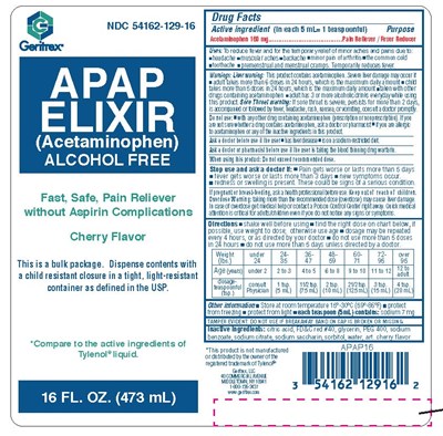 Label (Geritrex Apap 54162 129 16)